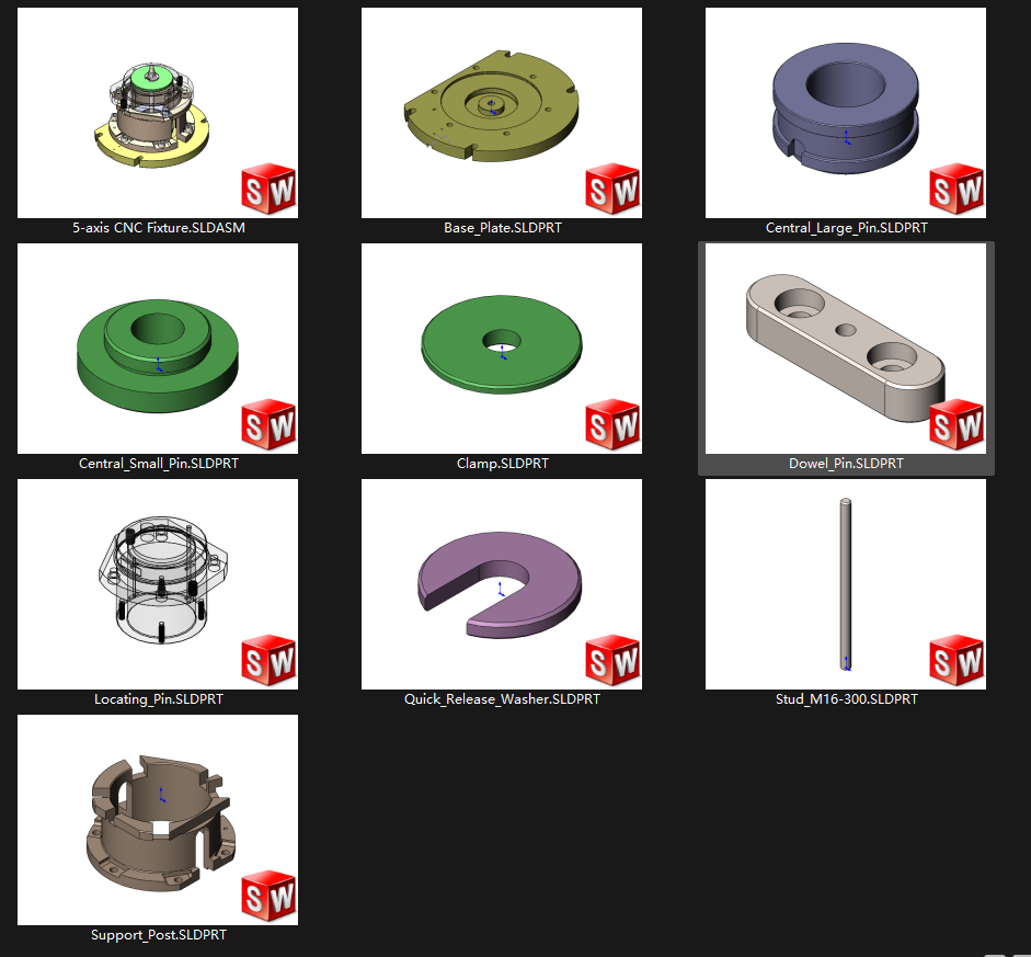 5 axis cnc fixture list