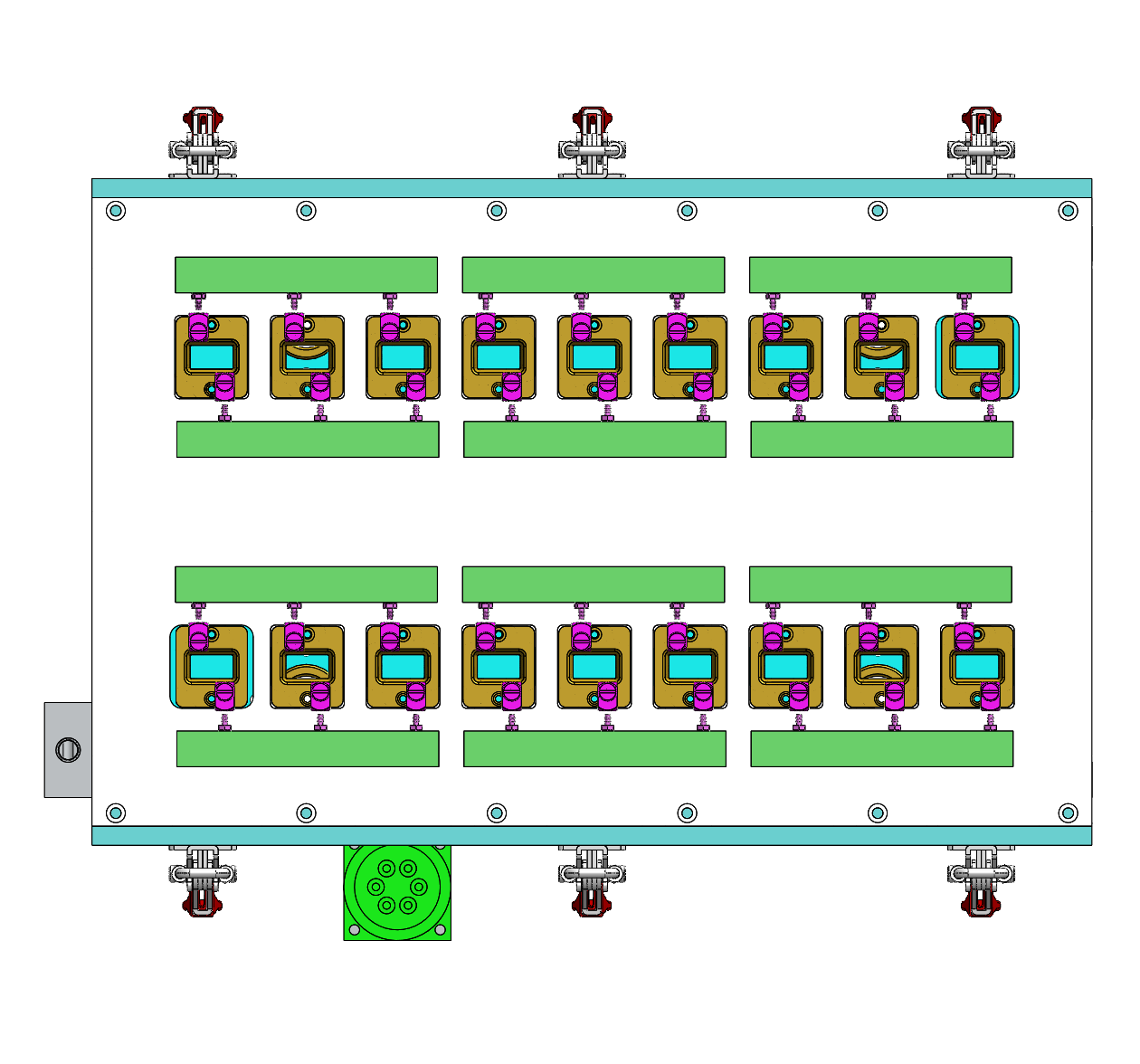 c20 battery module tab and terminal welding fixture top preview
