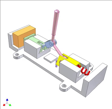 Spring-loaded toggle locking mechanism spring loaded toggle locking mechanism