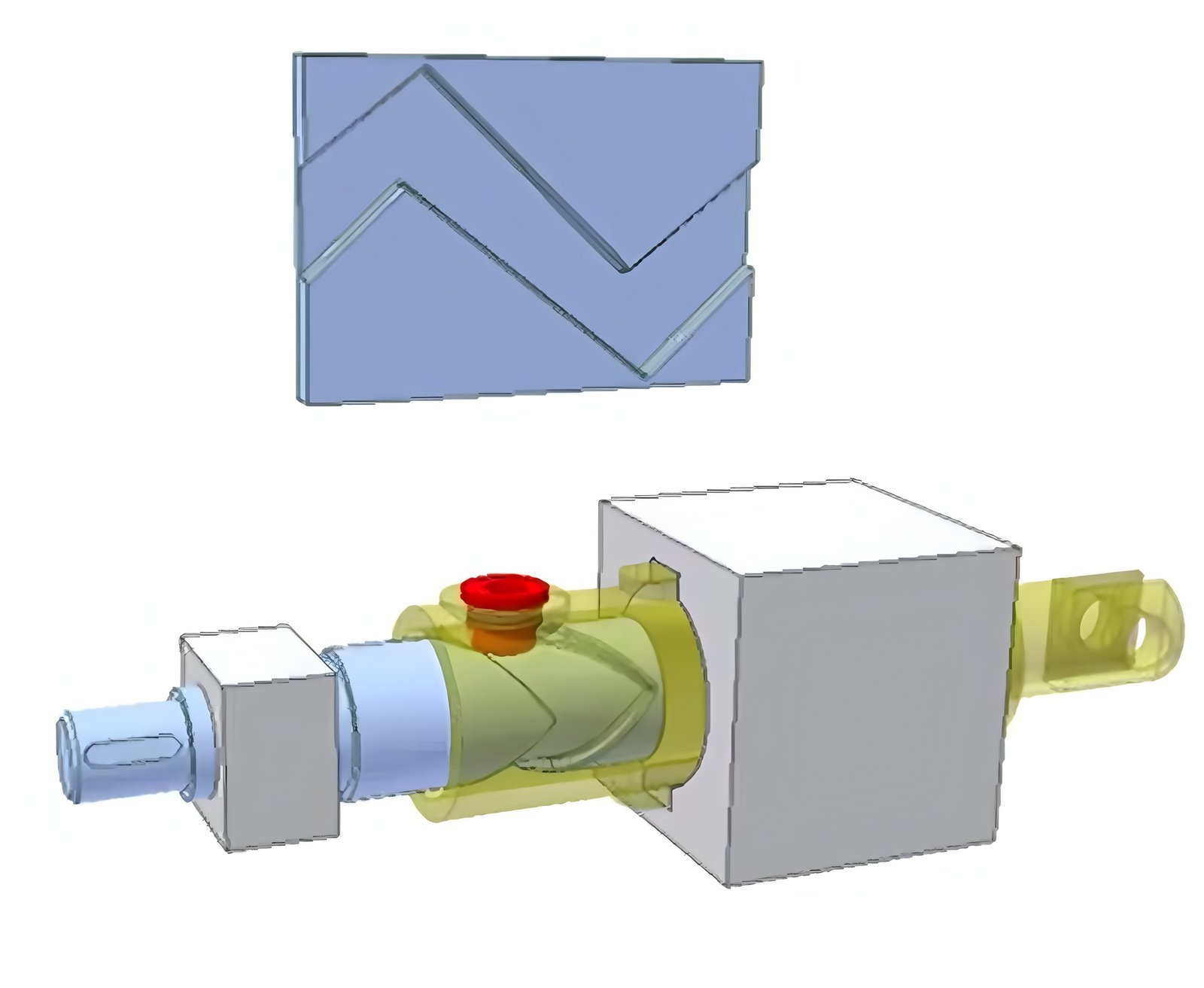 Grooved guide driven linear shuttle - GrabMechanism.com