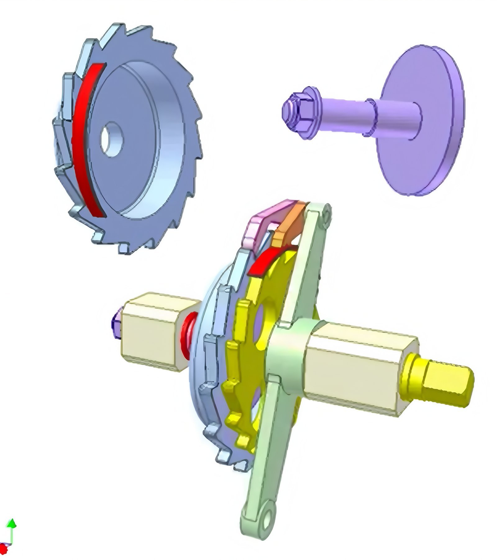 Interrupted drive dual ratchet - GrabMechanism.com