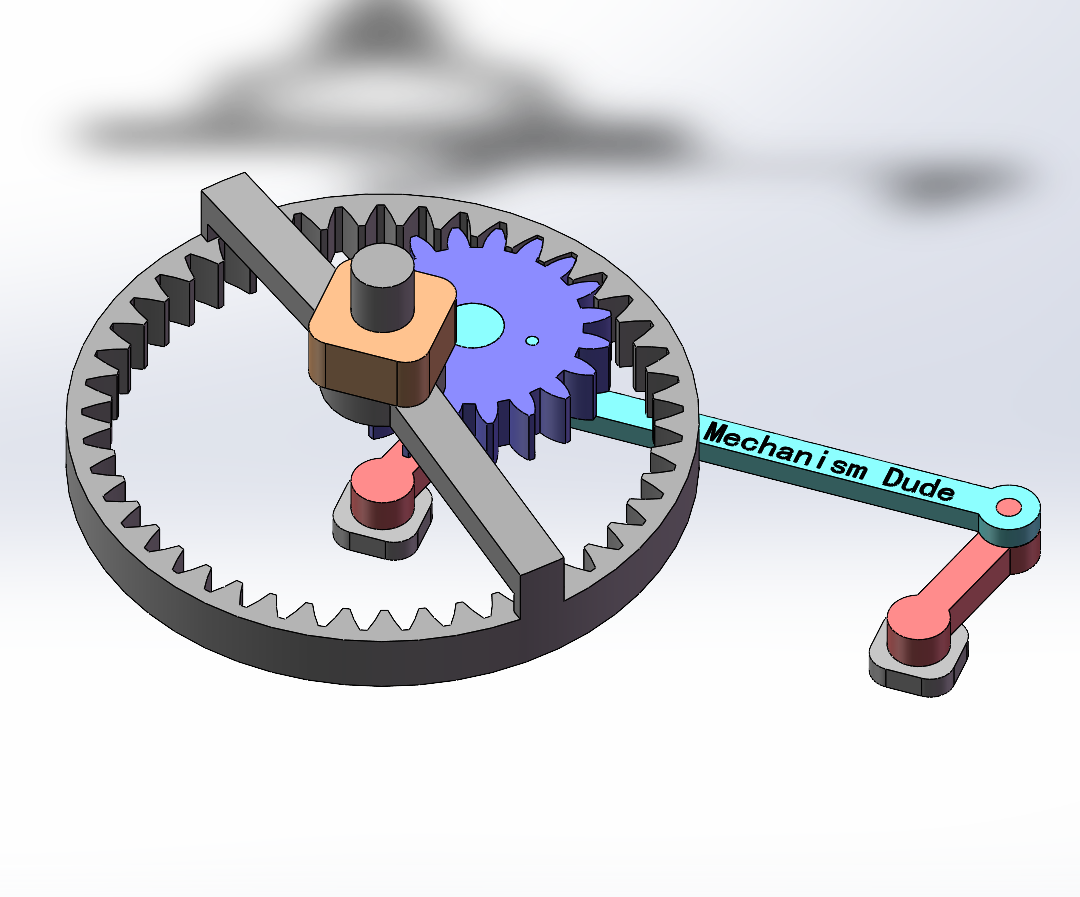 parallelogram mechanism with gears 1 front preview