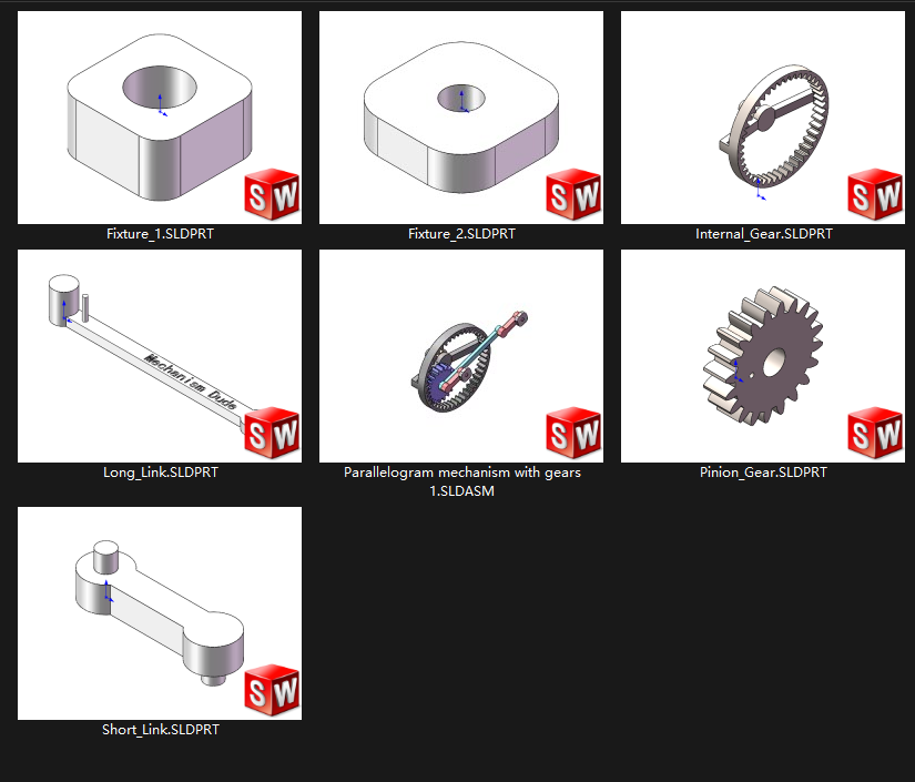 parallelogram mechanism with gears 1 list